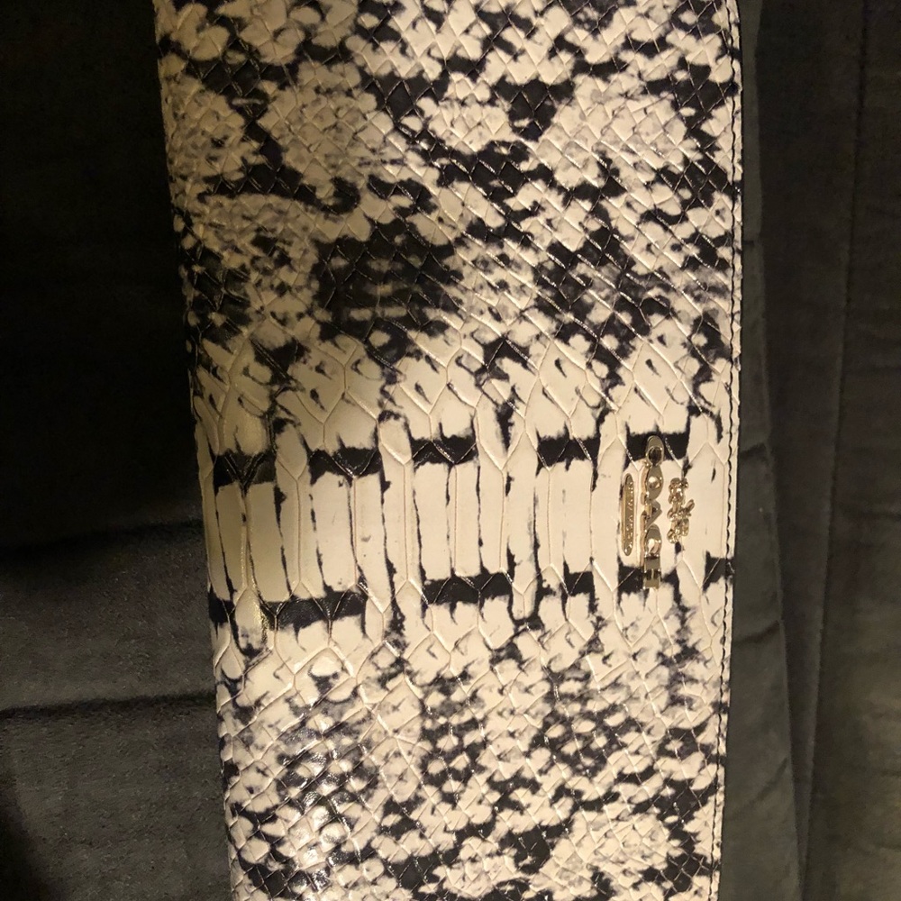 Snakeskin Pattern Coach Leather Wallet